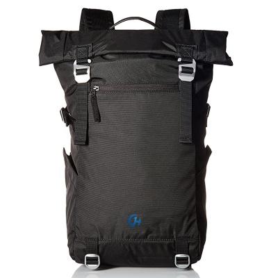 China 2020 new design anti-theft ultralight manufacturer casual travel rolltop black outdoor custom backpack for sale