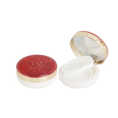 China Recyclable Air Cushion Box Empty Round Pressed Makeup Compact Powder Case With Mirror Air Cushion Case Led for sale