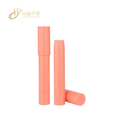 China Custom Wholesale Empty Plastic Lipstick Cosmetic Glossy Tube Rose Pink Cosmetic Packaging For Lady for sale