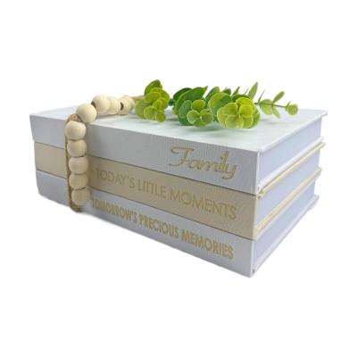 China paper & Cardboard Custom 3 Piece Decorative Books Set Hardcover Home Decor Books Brands for sale