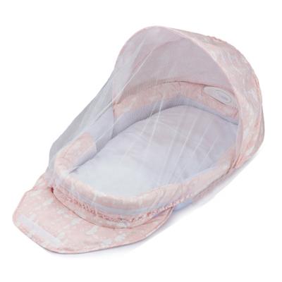 China Modern Luxury Traval Organic Cotton Baby Safety Sleep Crib Newborn Baby Crib Newborn Bed With Mosquito Net for sale