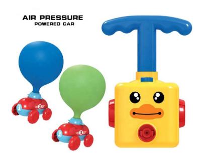 China Balloon Toy Car Pump Operated Air Balloon Compressed Inertia Car DIY Balloon Toy Car for sale