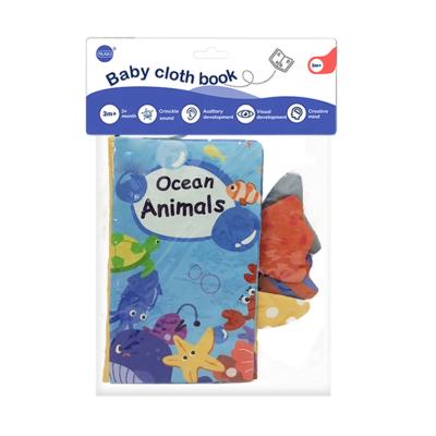 China Animal Baby Book Wholesale Educational 3D Contact And Smell Sensory Soft Tissue Animal Baby Book for sale