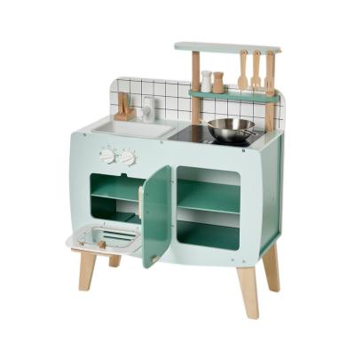 China Wooden Children Educational Toy Girls Cooking Pretend Play Kitchen Toys Sets Wood for sale