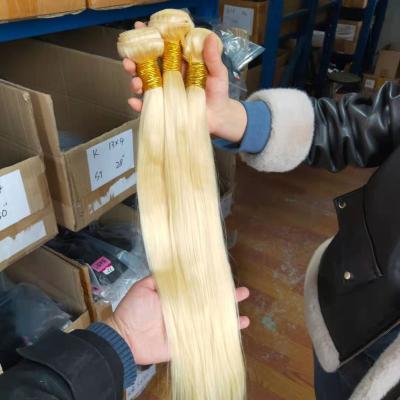 China Wholesale price 10A 613 silky straight blonde color virgin hair wave bundles global market 18 bundles length 16 to 26 inch free shipping for sale