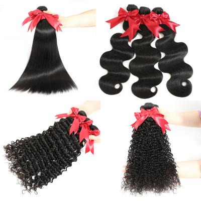 China Silky Straight Wave Raw Virgin Hair Extension, Cuticle Aligned Brazilian Virgin Hair Bundles, 10A Remy Hair 100 Bundles Hair Weave for sale