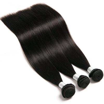 China Silky Straight Wave wholesale factory price natural black color 3 pcs one lot 9A straight hair bundles deal 3 bundles human hair for sale