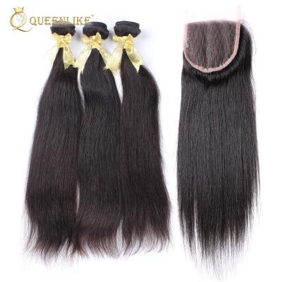 China Silky Straight Natural Hair Vendors 11a Peruvian Hair Bundles With Closure for sale