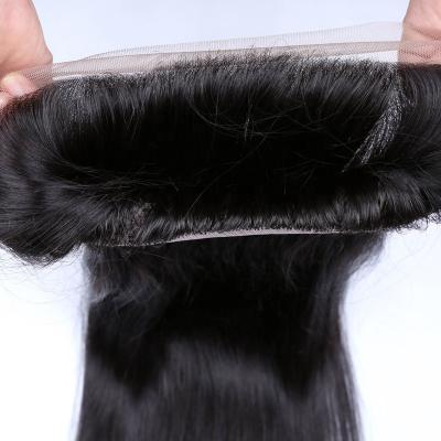 China Malaysian Raw Wave 100% Silky Straight Hair 360 Lace Silky Headbands for sale