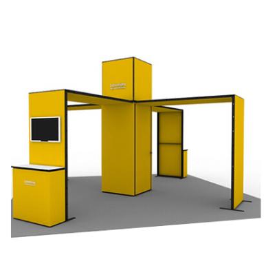 China Easy Assemble Aluminum Display Booth Easy Assembling Modular Trade Show Advertising Equipment for sale