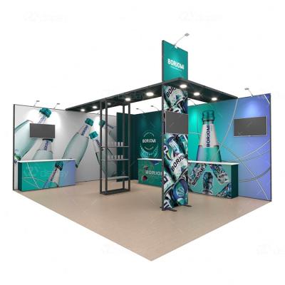 China Portable DIY Booth Kiosk Design Stretched Flexible Display for sale