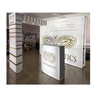 China Backlit booth for context display etc. 10x10ft Trade Show Design Convertible Reusable Lightweight Cosmetic Tension Fabric for sale