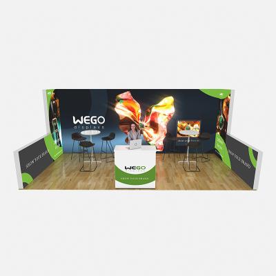 China DIY Tool Free Modular Custom Printed 6x3 10x20 Portable Tool Led Backlit Exhibition Display Trade Show Booth for sale