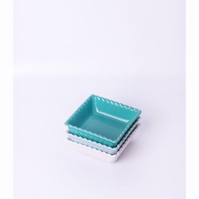 China Sustainable Customized High Quality Ceramic Snack Serving Dishes Salad Bowl for sale