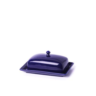 China Sustainable New Design Professional Butter Dish Ceramic , Butter Dish With Lid for sale