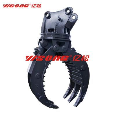 China NM400 Wear Resistant Steel Hydraulic Grab Scrap Metal Grapple 360 Degree Rotating for sale