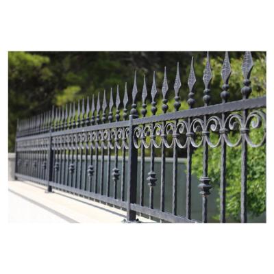 China Direct Factory Contemporary Cheap Price Galvanized Simple Wrought Iron Fence Designs Steel Fence for sale