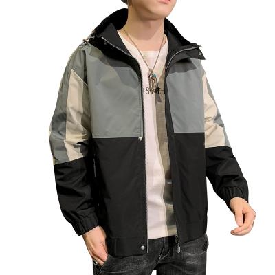 China Mens Waterproof Jackets Fashion Youth Zipper Woven Casual Logo for sale