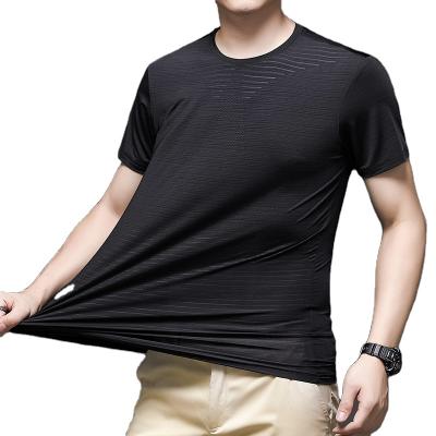 China Anti-Wrinkle Printed Polyester Casual Blank Mens Clothing Loose Quick Dry Breathable T-shirt Summer for sale