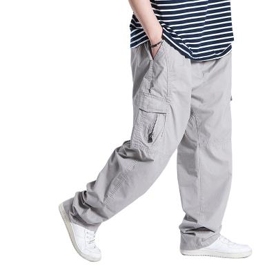 China Anti-wrinkle logo zipper pockets washed cotton summer pants for men for sale