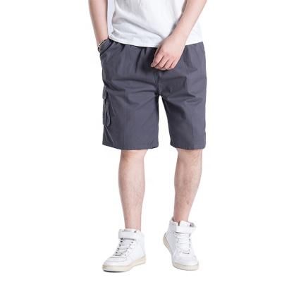 China Anti-wrinkle cargo shorts cotton casual pockets loosely embroidered logo half pants for men's streetwear for sale