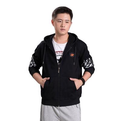 China Anti-wrinkle men's hoodies sweatshirts regular solid print cotton knitted zipper up custom logo oen loose fit breathable streetwear for sale