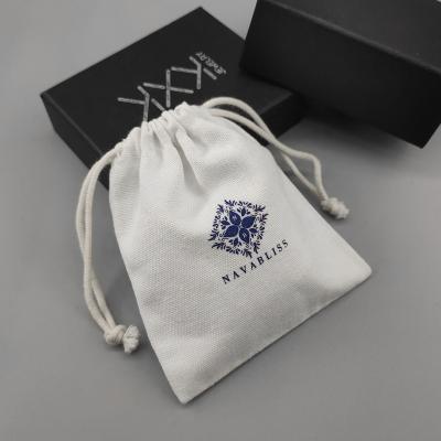 China Recyclable Custom Logo Waist Cotton Bag Cotton Gift Bag for sale