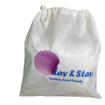 China Logo Black Large Nylon Drawstring Customized Recyclable Bags Shoes Bag Nylon Drawstring for sale