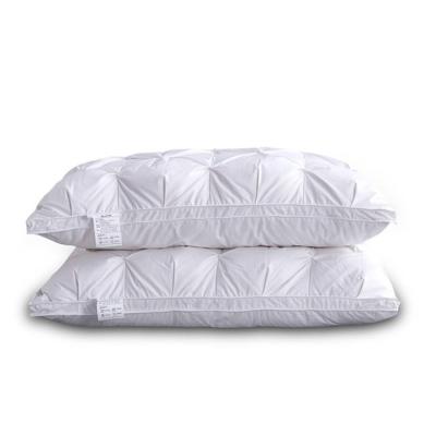 China White Anti-Static Cotton Luxury Hotel Shell Goose Duck Feather Down Cushion Fire Resistant 100% Soft Pillow for sale