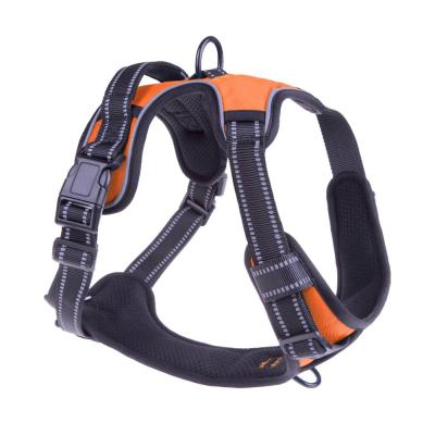 China NO-pull Reflective Adjustable Dog Harness Soft Oxford Safety Vest for sale