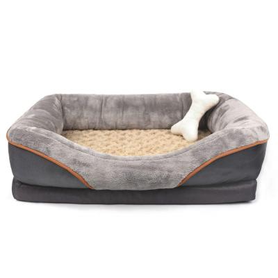 China Breathable Dog Bed Memory Foam Pet Bed With Removable Washable Cover for sale