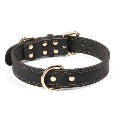 China DETACHED Basic Classic Leather Pet Collar For Dogs for sale