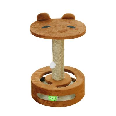 China Good Quality Sustainable Bear Shaped Sisal Scratch Funny Luxurious Post Cat Tree Sisal Cat Tree for sale