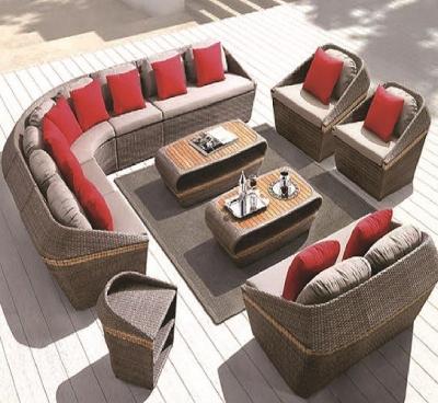 China Large Modern 10 Person Sofa Set, Patio, Garden and Living Room Furniture Sets, Rattan, for sale