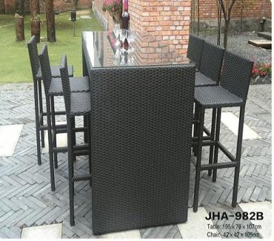 China Modern Bar Stool And Table Set Outdoor Umpire Chairs Patio Deck Garden Furniture for sale