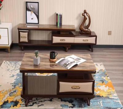 China Modern design traditional elegant TV stand and coffee table, tv console, gold living room furniture for sale