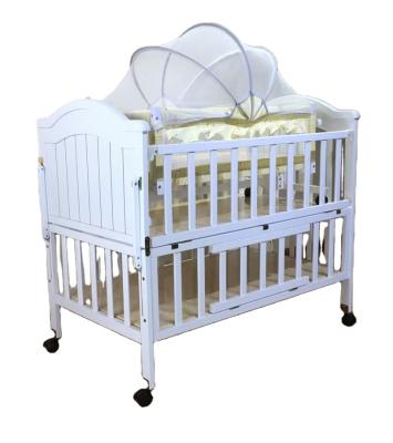 China Traditional baby cradle with wheels, children bed, infant and toddler, nursery furniture, hutches for sale