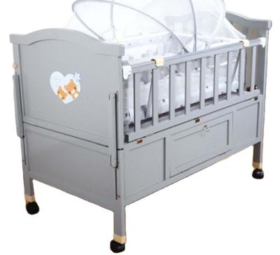 China Contemporary baby crib with wheels, drawers, kids bed, infant and toddler, nursery furniture for sale