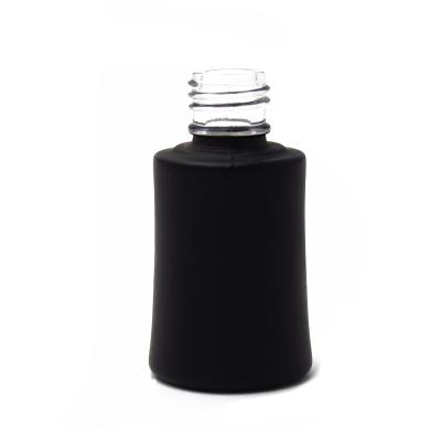 China 10ml Long Cosmetic Simple Custom Clear Round Nail Polish Glass Bottle Mini Nail Polish Bottle for sale