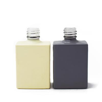 China 15ml Plastic Nail Polish Bottles Black Square Cap Factory Directly Brand Cosmetic Empty Nail Gel for sale