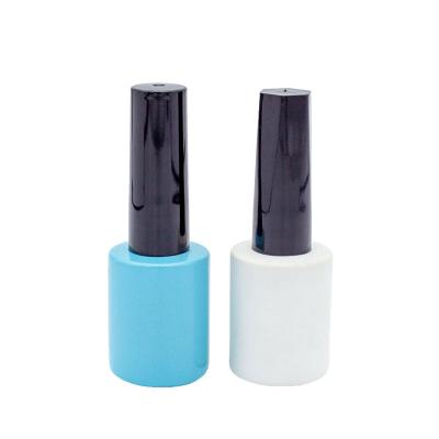 China Factory Outlet 15ml Portable Empty Screen Matte Black Polish Silk Bottle UV Gel Nail Polish Bottle for sale