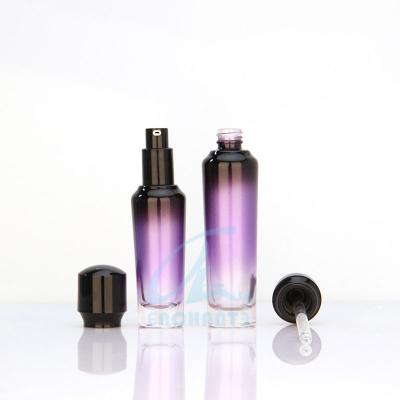 China Long Lasting 100ml Cosmetic Sprayable Bottle Glass Lotion Bottle With Lotion Bottle Dispenser Pump for sale