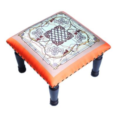 China Adjustable Living Room Bedroom Furniture Solid Wood (Other) Silk Pattern Can Be Customized And Easy To Assemble Square Stool Stool for sale