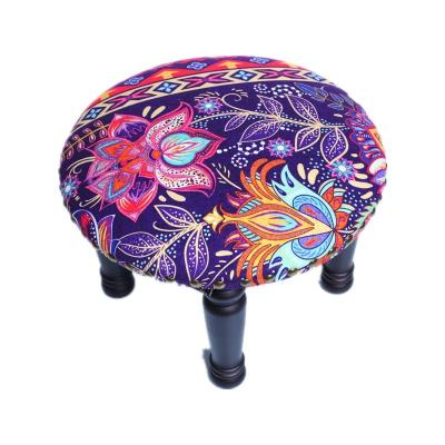 China Adjustable Living Room Bedroom Furniture Solid Wood (Other) Silk Grain Can Be Customized And Easy To Assemble Round Stool Stool for sale