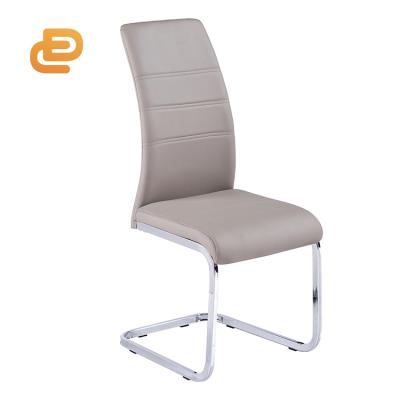 China Wholesale Modern Luxury Elegant Steel Dining Chair Italianate Leather Chair Restaurant Furniture PU Leather Upholstery Dining Chairs for sale