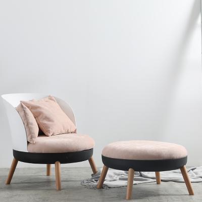 China Wholesale Comfortable Modern Single Sofa Chair Living Room Furniture Wooden Legs Mini Fabric Soft Sofa Living Room Chair for sale