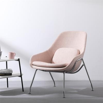 China Comfortable Hot Selling Living Room Furniture Nordic Style Upholstered Fabric Leisure Modern Bedroom Chairs for sale