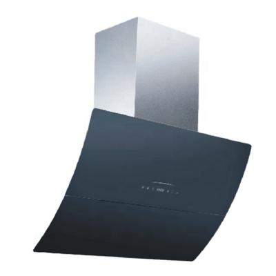 China H506-9B Commercial Touch Switch Black Paint Color And Tempered Glass Kitchen Chimney Smoke Hoods Range Hoods for sale