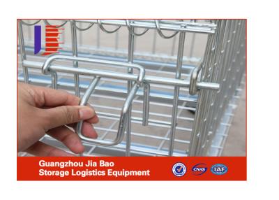 China Industrial Collapsible Stackable Steel Storage Cages For Supermarket for sale