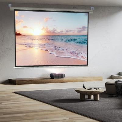 China Factory Wholesale 4:3 Wall Mounted 120 Inch Wall Mounted Electric Foldable Air Retractable Projector Screen for sale